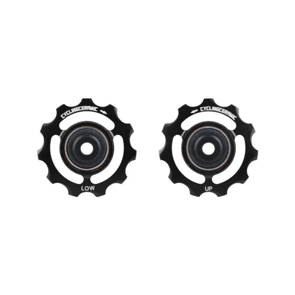 Upgrade your Shimano 12-speed 105 Di2 with high-performance derailleur pulleys. Designed for smooth electronic shifting and reduced friction, these pulleys boost efficiency and durability on every ride, giving you the edge you need in color black.