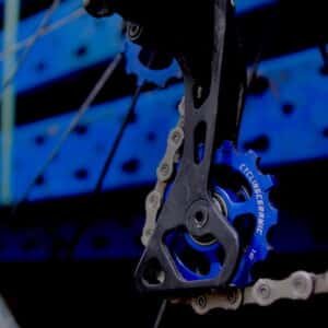 Gravel pulley wheels for Shimano GRX blue color with ceramic bearings