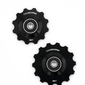 12 14 tooth pulley wheels for Campagnolo EKAR / SRAM RED E1 groups for road and gravel bike in Black color